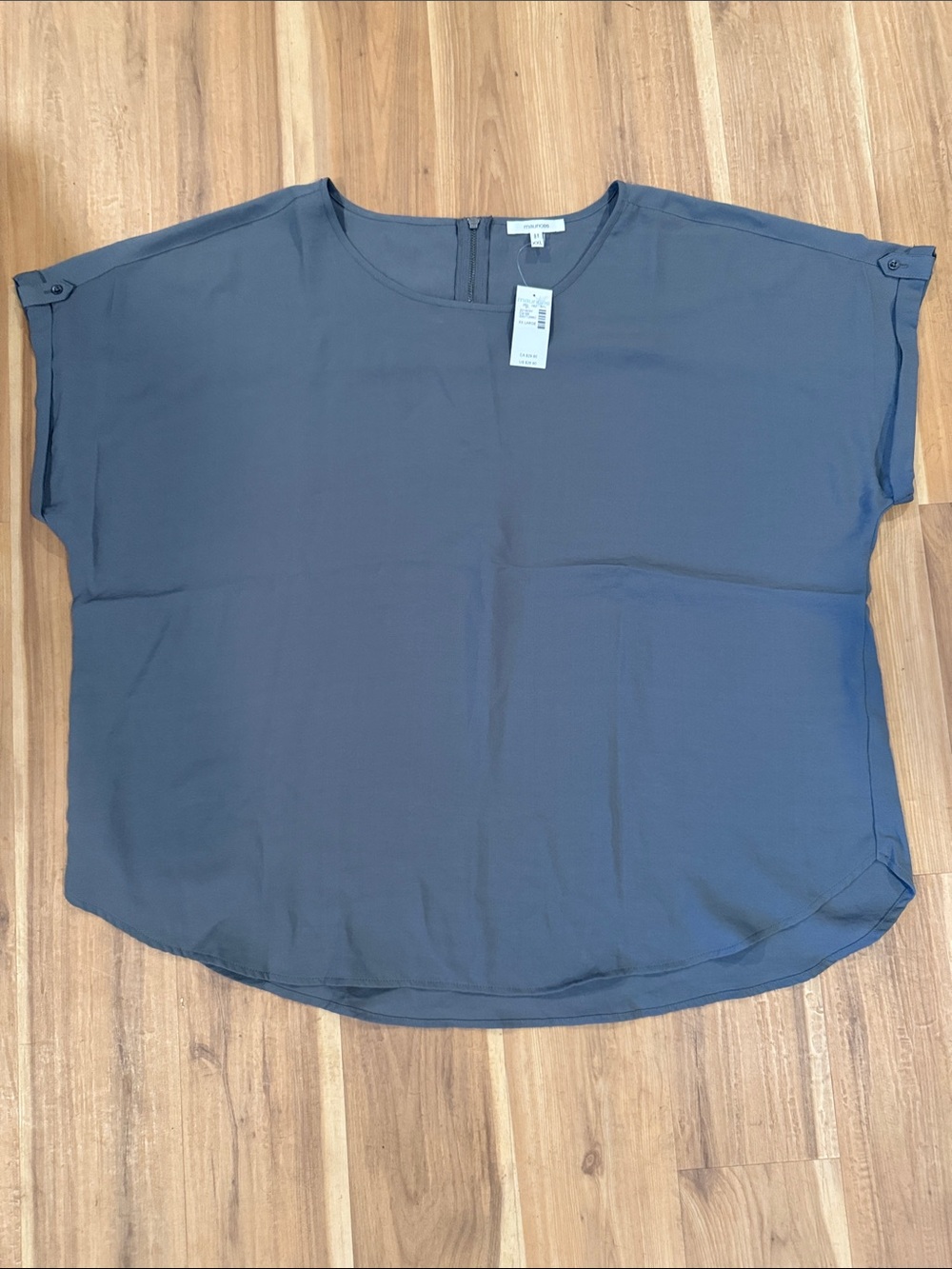 Maurices Slate Blue Short Sleeve Blouse